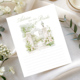 Papier Conseils de jardin de château français élégant pou