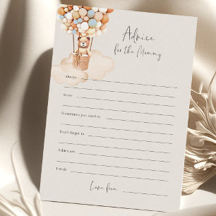 Papier Conseils De Jeu De Baby shower D'Ours Pour Maman-T