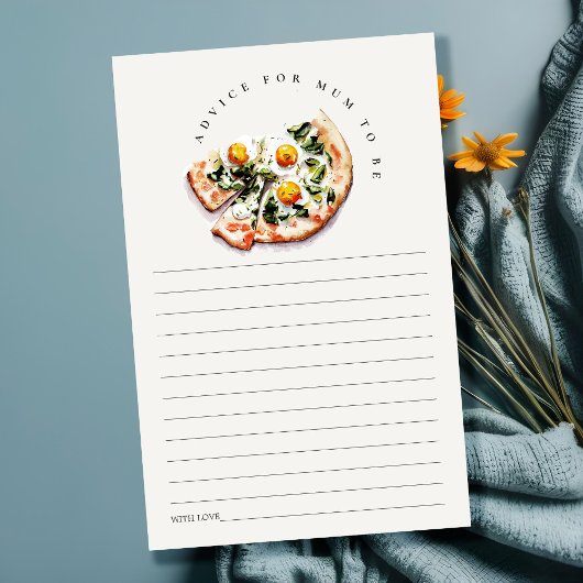 Papier Conseils de pizza de livraison spéciale pour le Ba