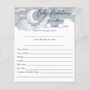 Papier Conseils de prédiction de bébé sur la lune