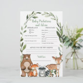 Papier Conseils de prédiction pour bébé pour les amis des (Debout devant)