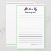 Papier Conseils efficaces pour le Baby shower des parents (Devant / Derrière)