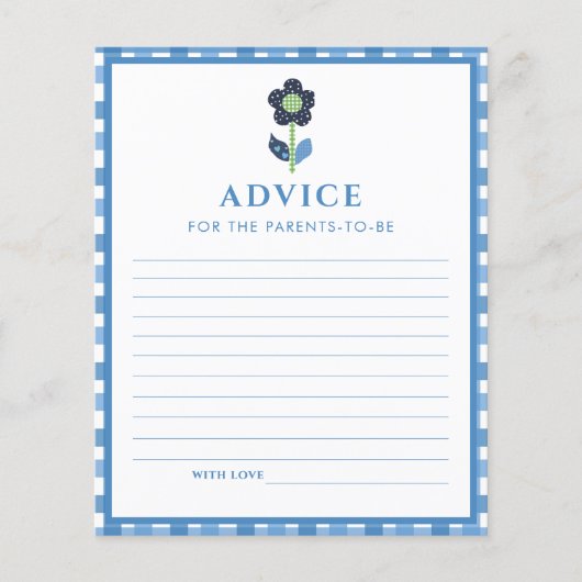 Papier Conseils éléphant mignon garçon bleu pour parents (Devant)