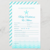 Papier Conseils et prédiction pour bébé - Jeu de Baby sho (Devant / Derrière)