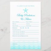 Papier Conseils et prédiction pour bébé - Jeu de Baby sho (Devant)