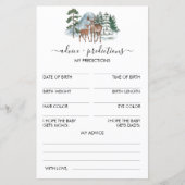 Papier Conseils et prédictions Jeu Baby shower d'hiver (Devant)