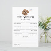 Papier Conseils et prédictions Poodle Toy Baby shower Jeu (Debout devant)