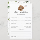 Papier Conseils et prédictions Poodle Toy Baby shower Jeu (Devant / Derrière)