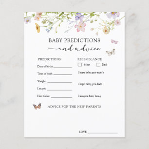 Papier Conseils et prédictions pour bébé papillon fleur s