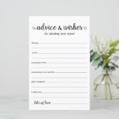 Papier Conseils et souhaits (Debout devant)