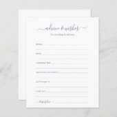 Papier Conseils et souhaits (Devant / Derrière)