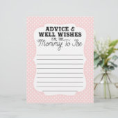 Papier Conseils et souhaits de baby shower pour maman (Debout devant)