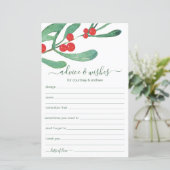 Papier Conseils et souhaits du Mariage de Noël (Debout devant)