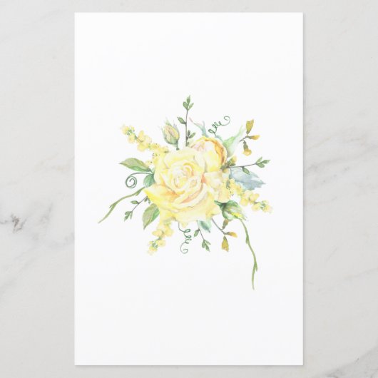 Papier Conseils et souhaits Elegant Fleur Jaune LGBTQ (Dos)