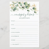 Papier Conseils et souhaits Espagnol (Devant)