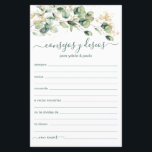 Papier Conseils et souhaits Espagnol<br><div class="desc">Ces belles feuilles botaniques, manuscrites de l'écriture espagnole Conseil & Voeux (Consejos y Deseos) avec de l'eucalyptus à l'aquarelle avec des ornements en or au sommet sont parfaites pour avoir une douche nuptiale, un dîner de répétition ou des invités mariages à remplir pour le couple heureux. Les gens vont adorer...</div>