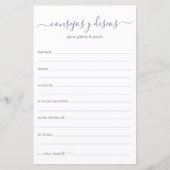 Papier Conseils et souhaits Espagnol (Devant)