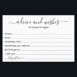 Papier Conseils et souhaits Mariage LGBTQ moderne<br><div class="desc">Ces feuilles de conseil et de souhaits simples, modernes et manuscrites sont parfaites pour avoir une douche, un dîner de répétition ou des invités mariages pour le couple heureux. Les gens vont adorer avoir les invites - ils rendent si facile de laisser des mots d'amour de conseils et de voeux...</div>