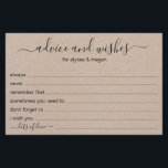 Papier Conseils et souhaits Mariage LGBTQ rustique<br><div class="desc">Ces feuilles simples, rustiques, manuscrites Conseil & Voeux sont parfaites pour avoir une douche, un dîner de répétition ou des invités mariages pour le couple heureux. Les gens vont adorer avoir les invites - ils rendent si facile de laisser des mots d'amour de conseils et de voeux bien. Ils seront...</div>