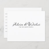 Papier Conseils et souhaits mariage Mariage Fiançailles d (Devant / Derrière)