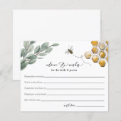 Papier Conseils et souhaits pour la Fête des mariées de m (Devant / Derrière)