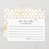 Papier Conseils et souhaits pour la Fête des mariées de m (Devant / Derrière)