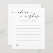 Papier Conseils et souhaits pour la future Mme. (Devant / Derrière)