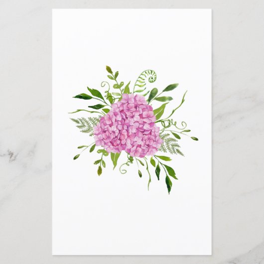 Papier Conseils et souhaits pour les Hydrangées roses (Dos)