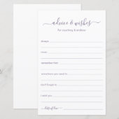 Papier Conseils et Vœux (Devant / Derrière)