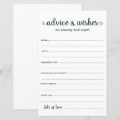Papier Conseils et Vœux (Devant / Derrière)