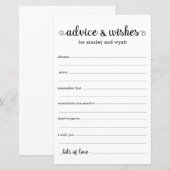Papier Conseils et Vœux (Devant / Derrière)