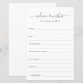 Papier Conseils et Vœux (Devant / Derrière)