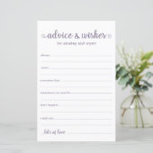 Papier Conseils et Vœux (Debout devant)