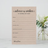 Papier Conseils et Vœux (Debout devant)
