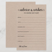 Papier Conseils et Vœux (Devant / Derrière)