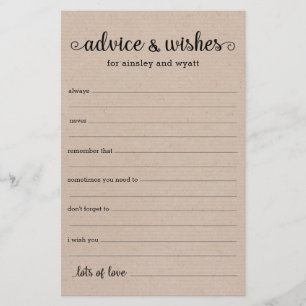 Papier Conseils et Vœux