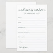 Papier Conseils et Vœux (Devant / Derrière)