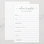 Papier Conseils et Vœux (Devant / Derrière)