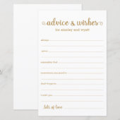 Papier Conseils et Vœux (Devant / Derrière)