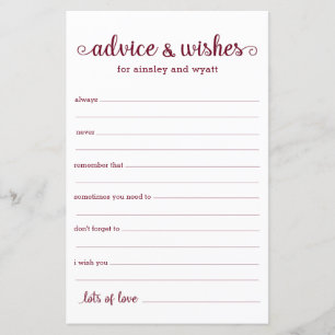 Papier Conseils et Vœux