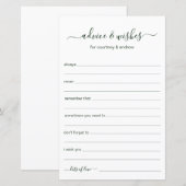 Papier Conseils et Vœux (Devant / Derrière)