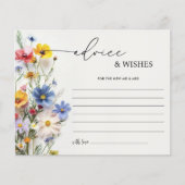 Papier Conseils et vœux de fiançailles Fleurs sauvages (Devant)