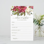 Papier Conseils et Vœux de Mariage de Noël (Debout devant)