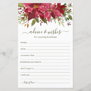 Papier Conseils et vœux de mariage pour un Noël