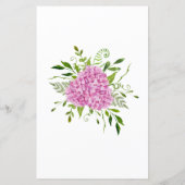 Papier Conseils et Vœux d'Hortensias Roses (Dos)