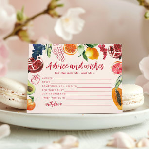 Papier Conseils et vœux Fruits Off the Market Mariage