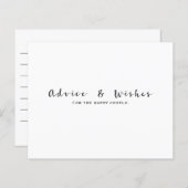 Papier Conseils et vœux Mariage moderne Fiançailles Showe (Devant / Derrière)