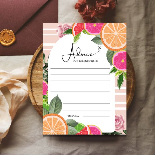 Papier Conseils floraux agrumes pour les parents à être