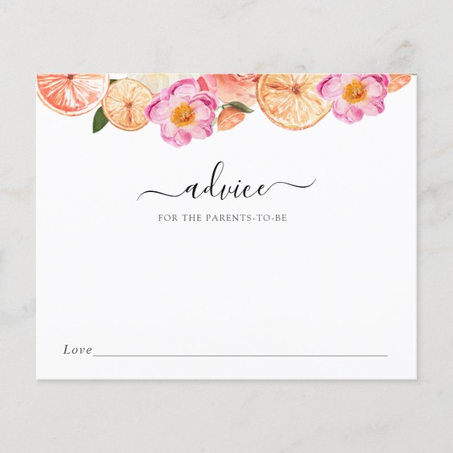 Papier Conseils pour bébé Citrus rose pour les parents à  (Devant)