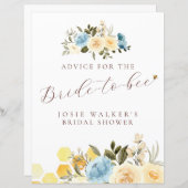 Papier Conseils pour la mariée à l'abeille (Devant / Derrière)